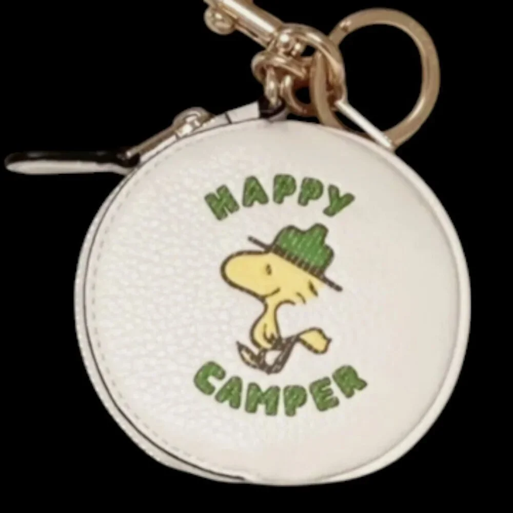 Coach x Peanuts Circular Pouch Bag Charm with Woodstock
